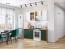 Дублин-04 (2140х1300х600) Дуб Вотан/Special White/Special Green