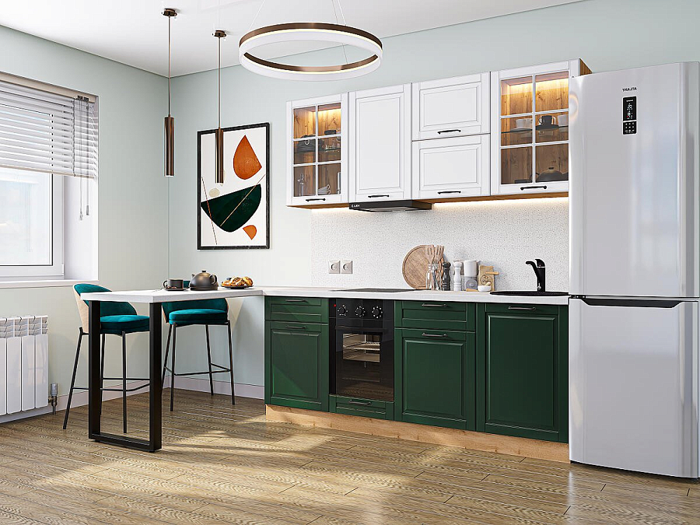 Дублин-03 Дуб Вотан/special white/special green