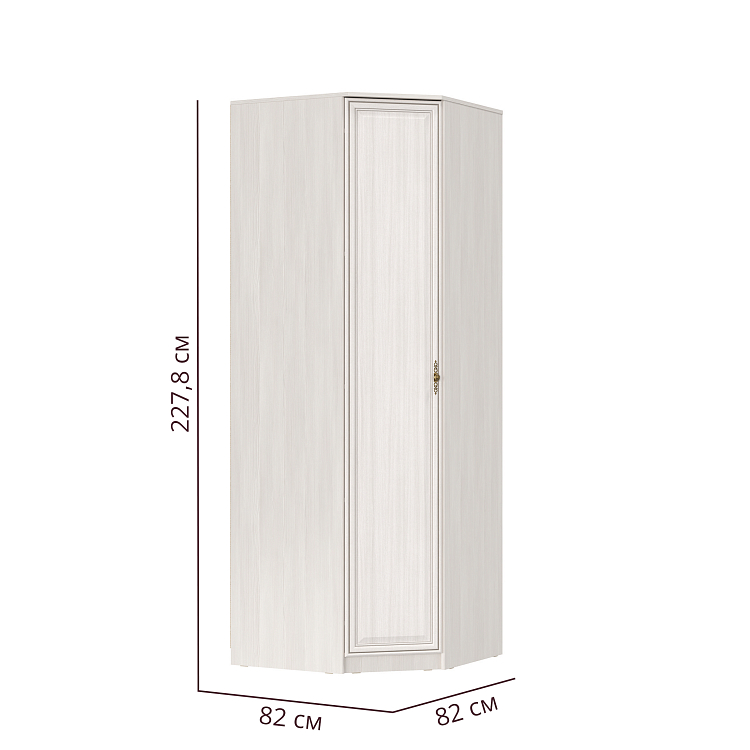 Шкаф угловой 06.23 Габриэлла (800) Вудлайн кремовый/сандал белый/аруша венге патина